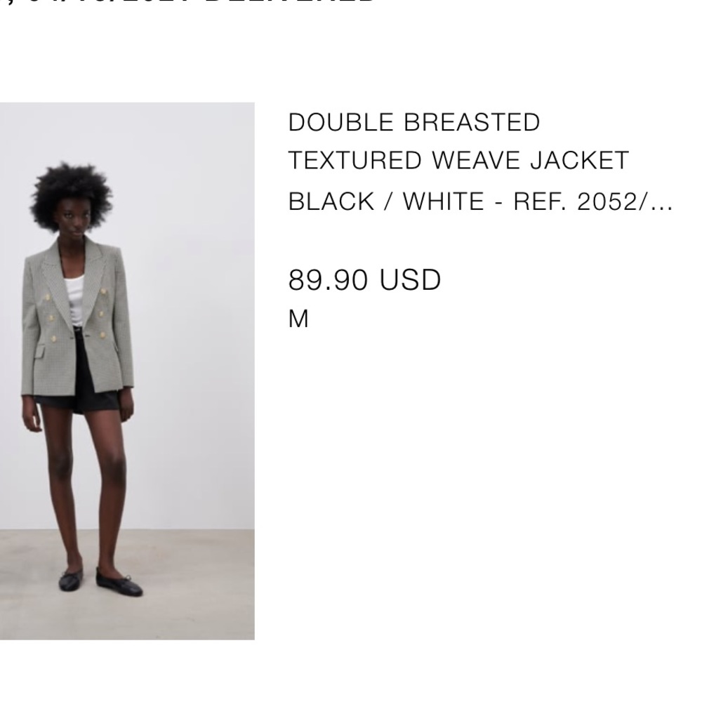 Double Breasted Textured weave Jacket - Picture 2 of 2